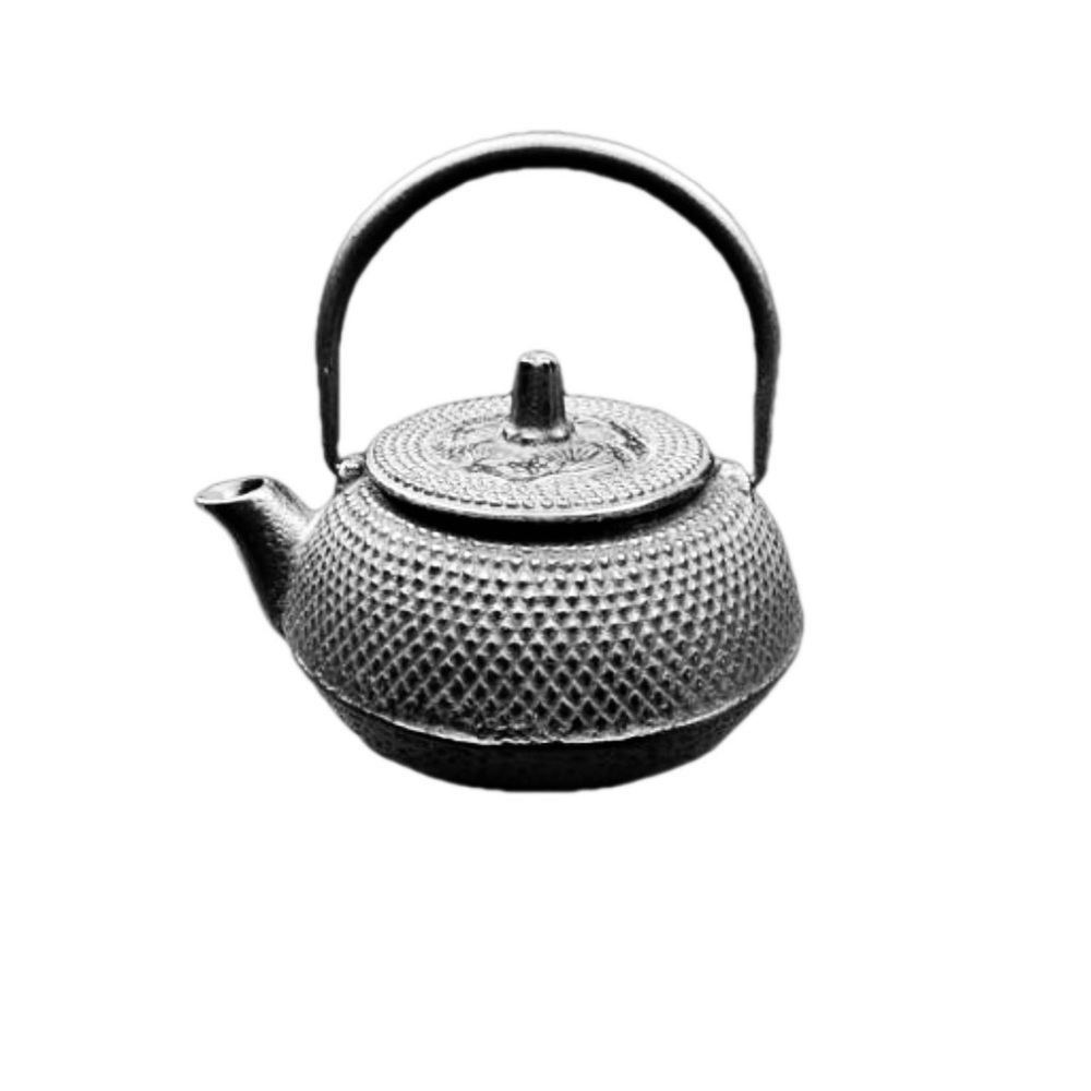 Japanese Cast Iron Arare Hobnail Tetsubin Style Teapot Infuser Black Made Japan